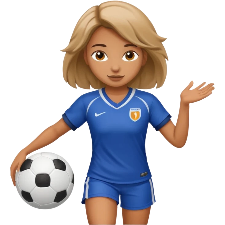 girl tha plays football emoji