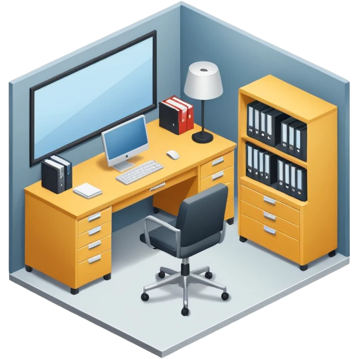 office in isometric style emoji