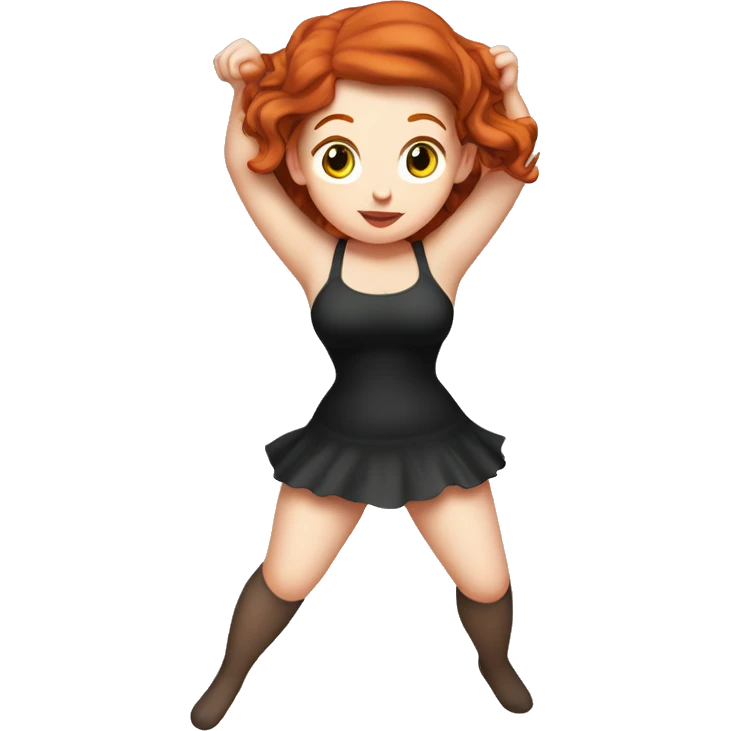 Curvy redhead sfw nylon stocking pose emoji