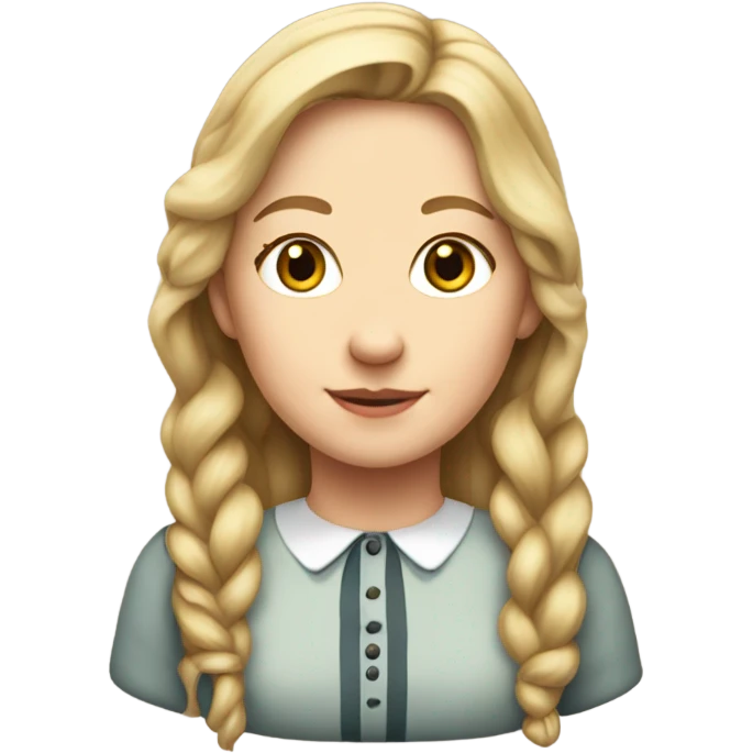 Mary Ingalls pretty with long blonde hair realistic  emoji