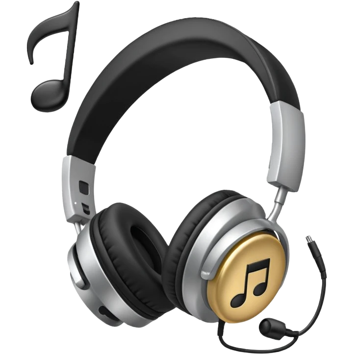 headphone with music note emoji