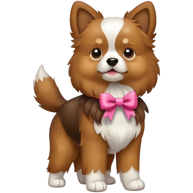 Dog with bow emoji