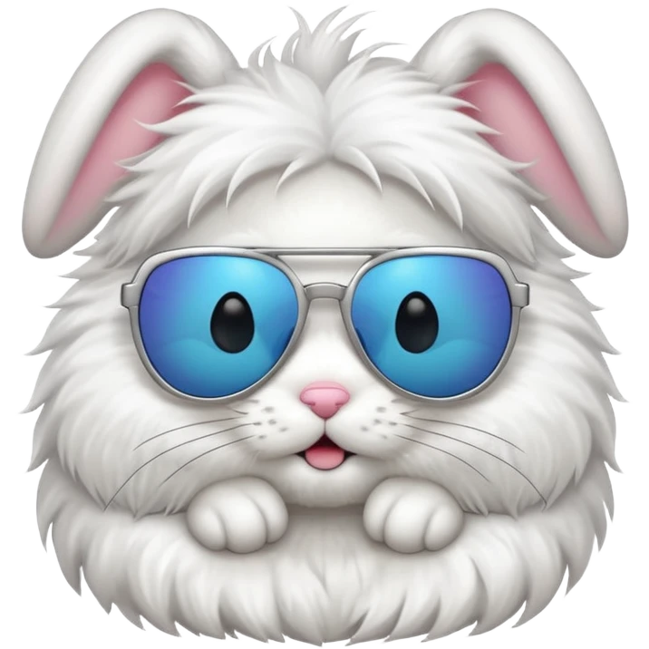 A cute bunny with a cool sunglasses emoji