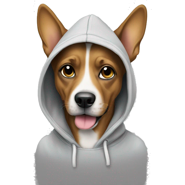 Dog wear hoodie emoji