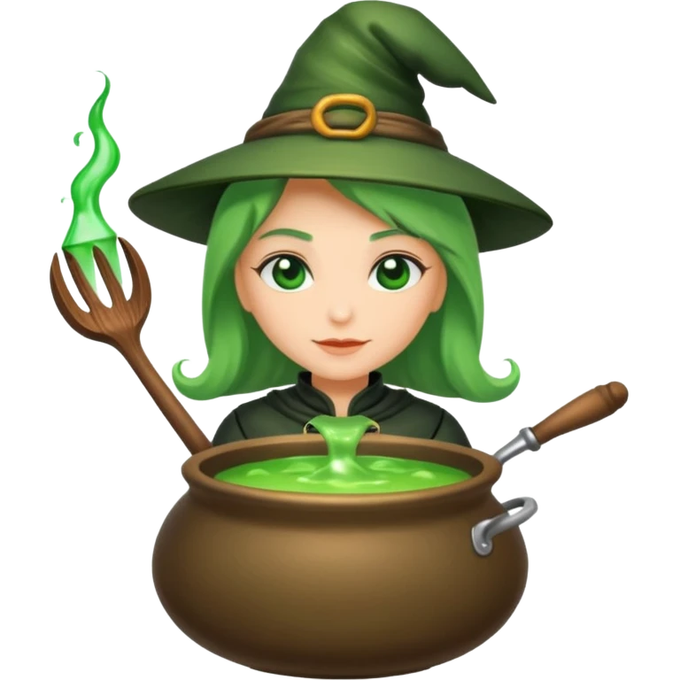 green witch cooking potion emoji