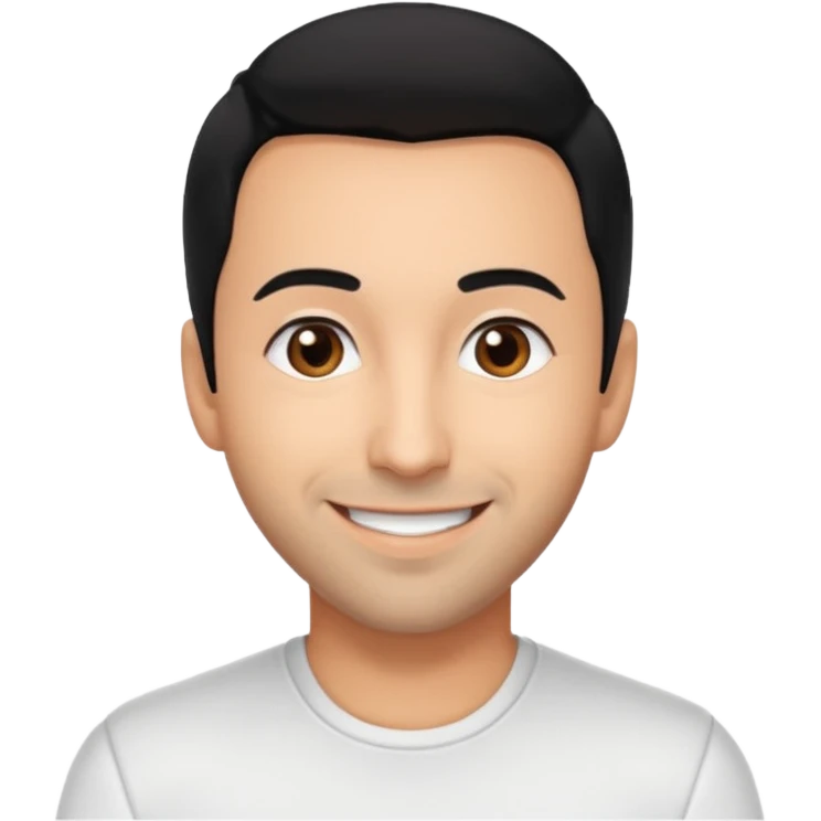 Howie Dorough brown eyes, black hair, white outfit emoji