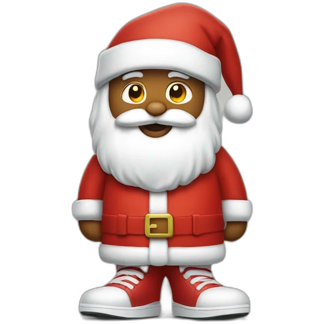 Santa claus wearing nike sneakers  emoji