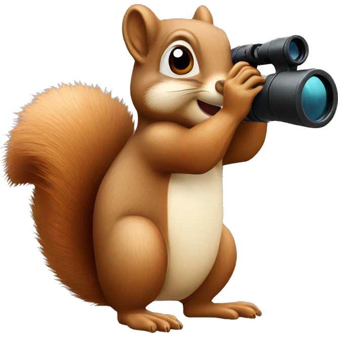 squirrel with binoculars emoji