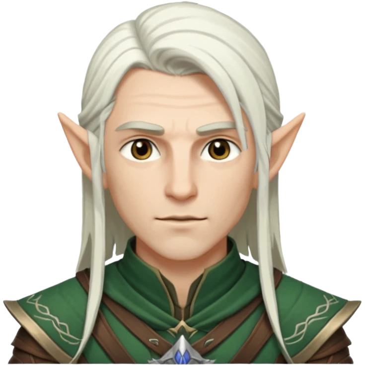 ESO male high elf warrior with white hair emoji