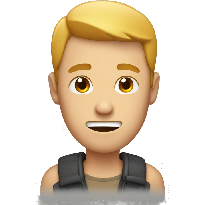 Guy with broken hand  emoji