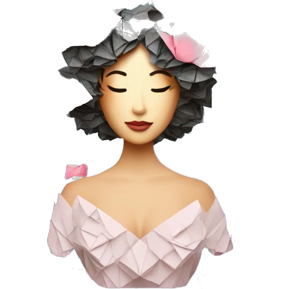  lady tropical made of 420 origami newspaper roses hemp leaves lantern fairy lights burning paper vaporwave emoji