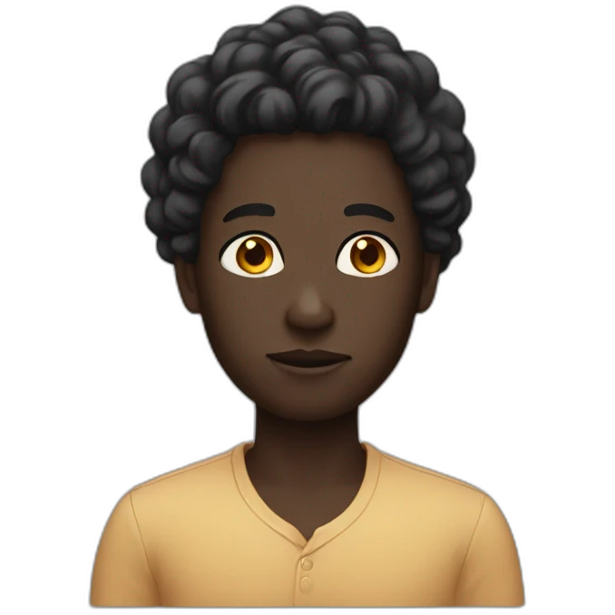 thinking emoji but black skin emoji