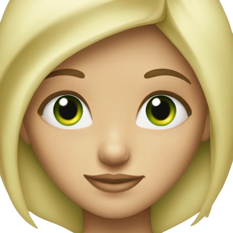 Blonde girl with green eyes emoji