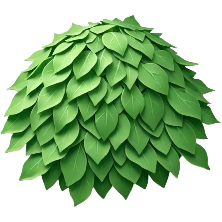 loose scatter of flat jagged green flakes, crisp and matte, evoking dried wild garlic, soft lighting, subtle shadows, emoji scale emoji