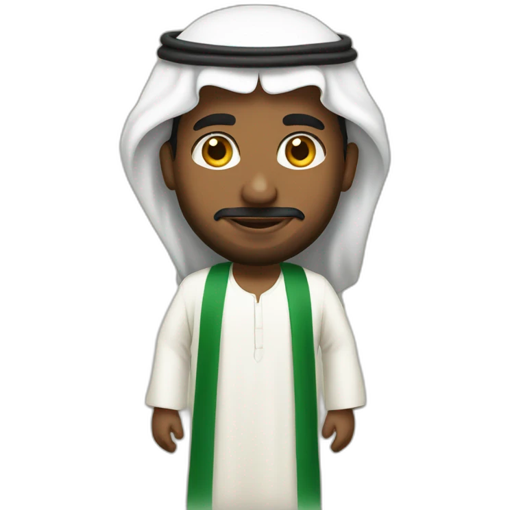Saudi Man with Saudi clothes emoji