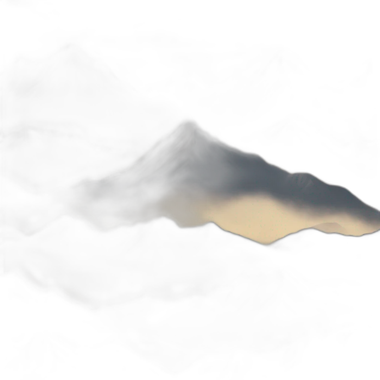 Mountains un front of sun emoji