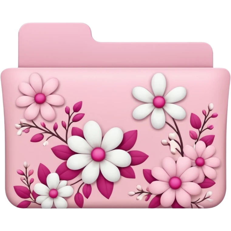 mix light pink dark pink and white girly folder emoji