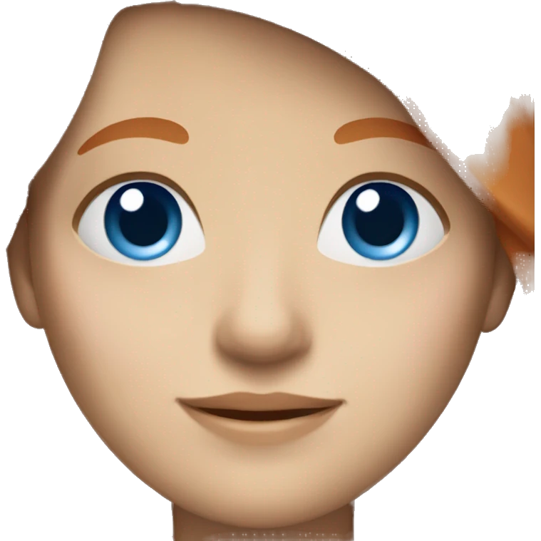 a light red headed person, pale with blue eyes emoji