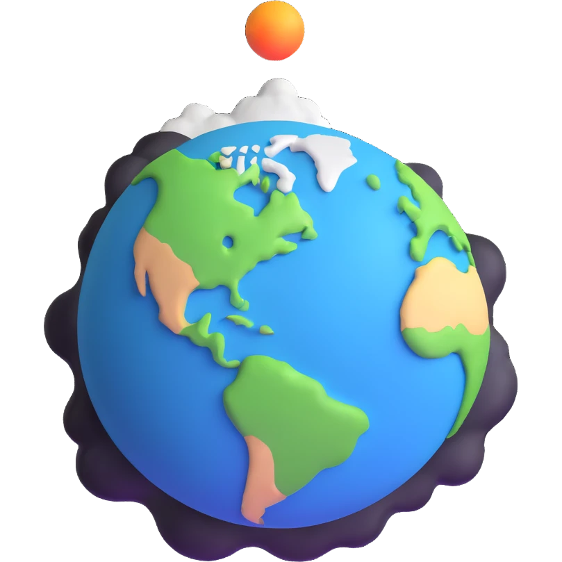abstract earth being formed, cosmic origins emoji