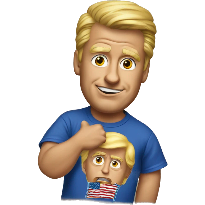 Stupid guy in trump shirt  emoji