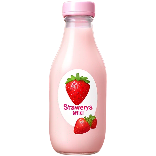 Strawberry Tanghulu flavored baby milk emoji