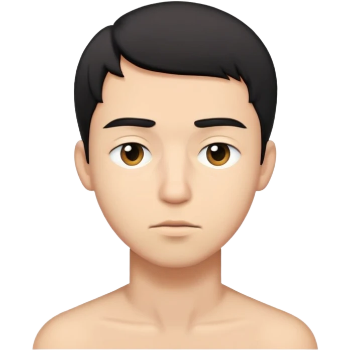 Short black haired male with one eye clearly closed, young man with short black hair closing one eye deliberately emoji