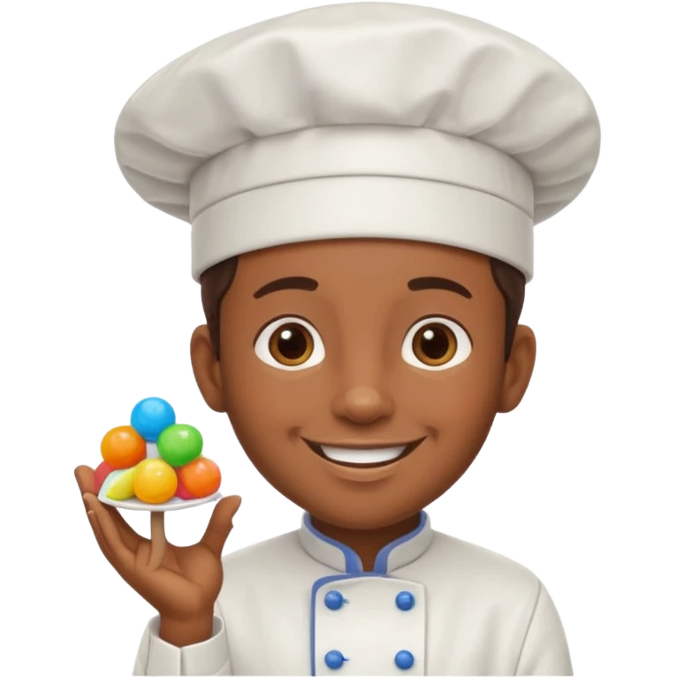 Chef + gumdrop hat emoji