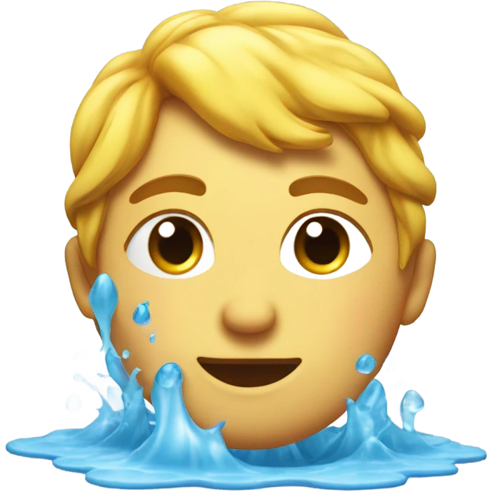 White water on face emoji