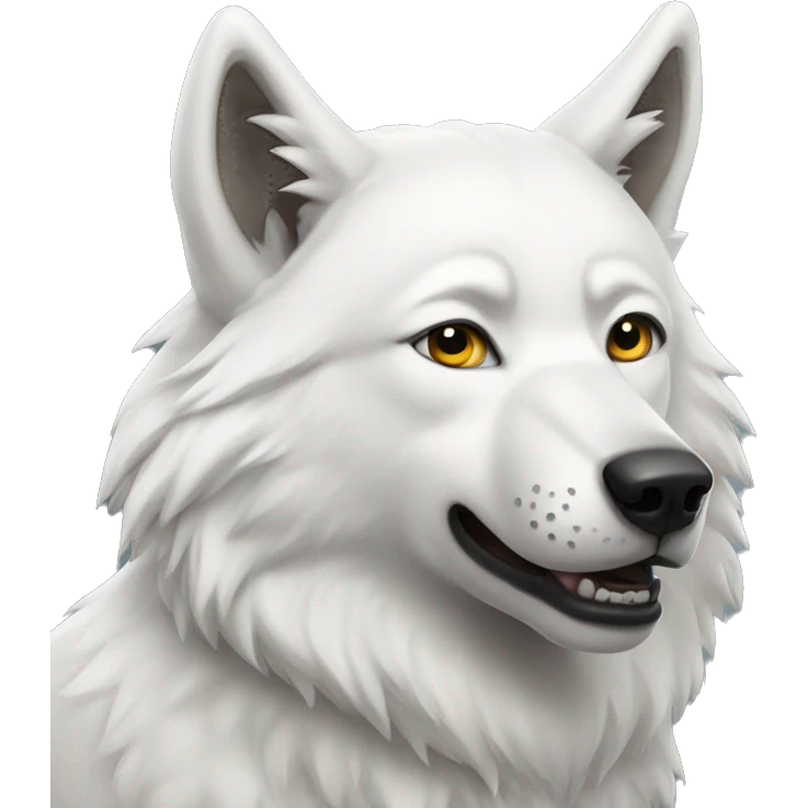 emoji of a white wolf emoji