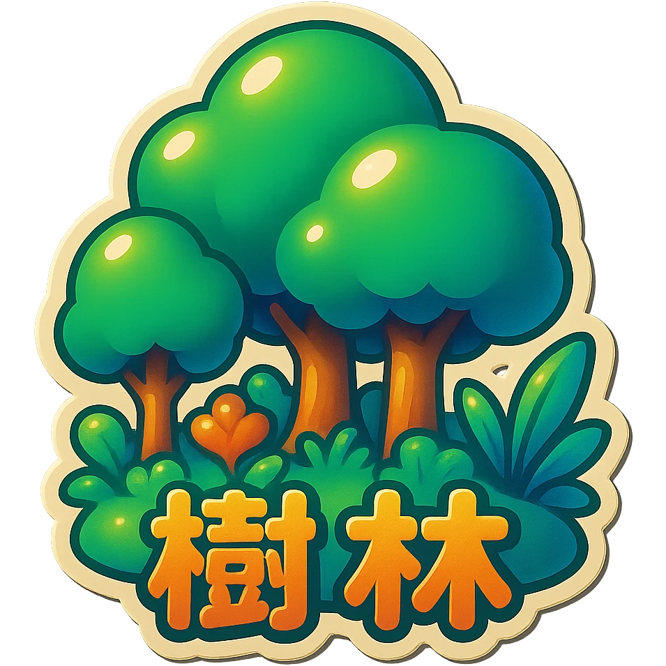 The same style make a grove with chinese text on ot  emoji