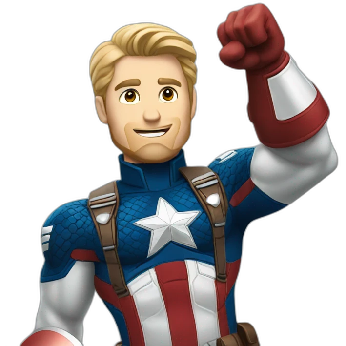 Captain America pointing  emoji