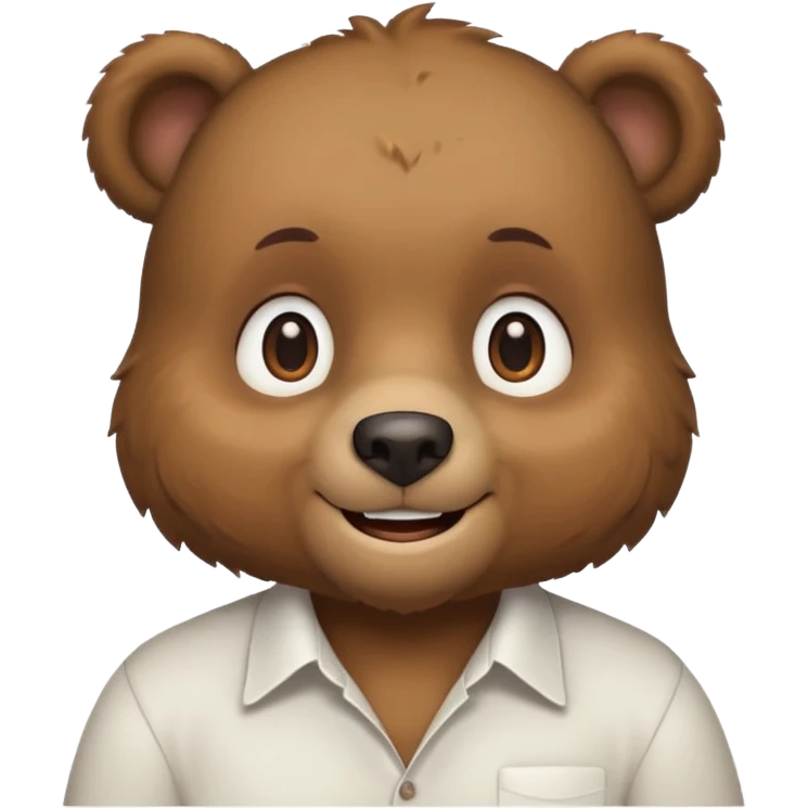 bear wear white shirt emoji