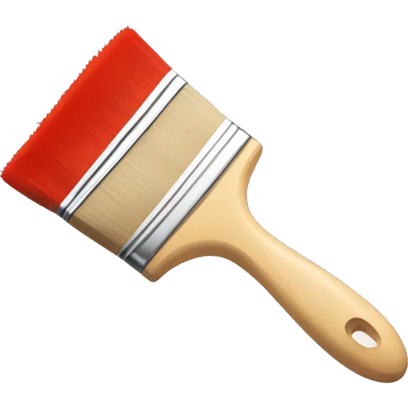 Paint brush with red paint emoji