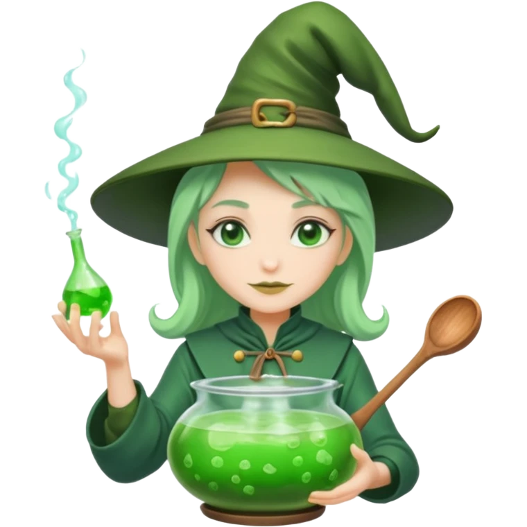 green witch cooking potion emoji