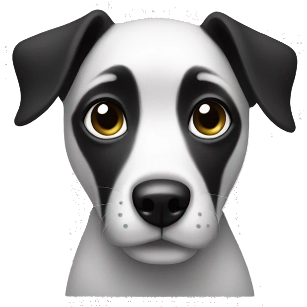 a little dog black and white emoji