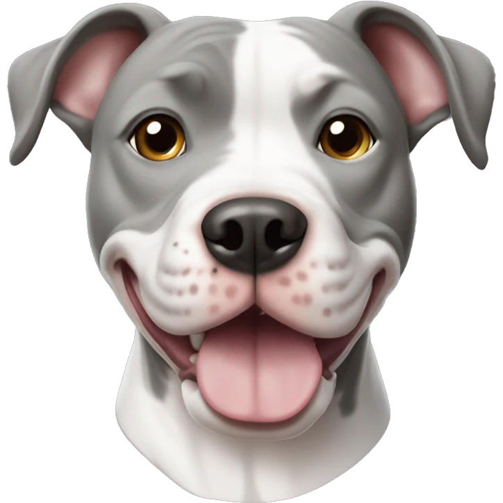 Gray and white pitbull emoji