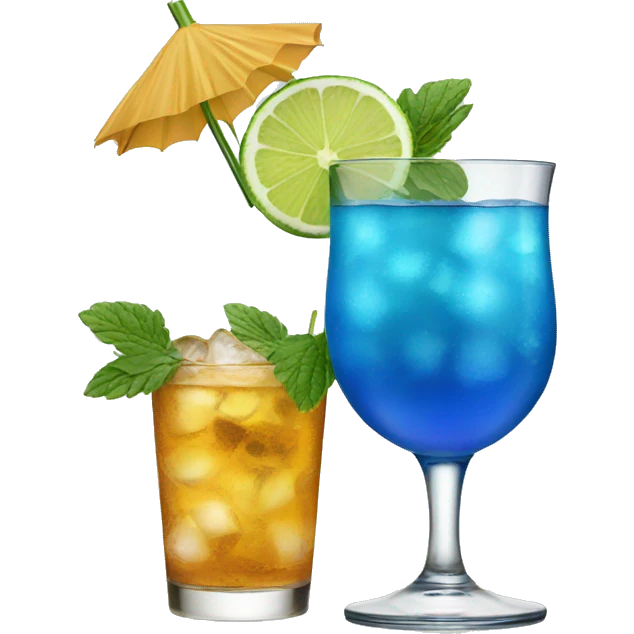 blue cocktail emoji