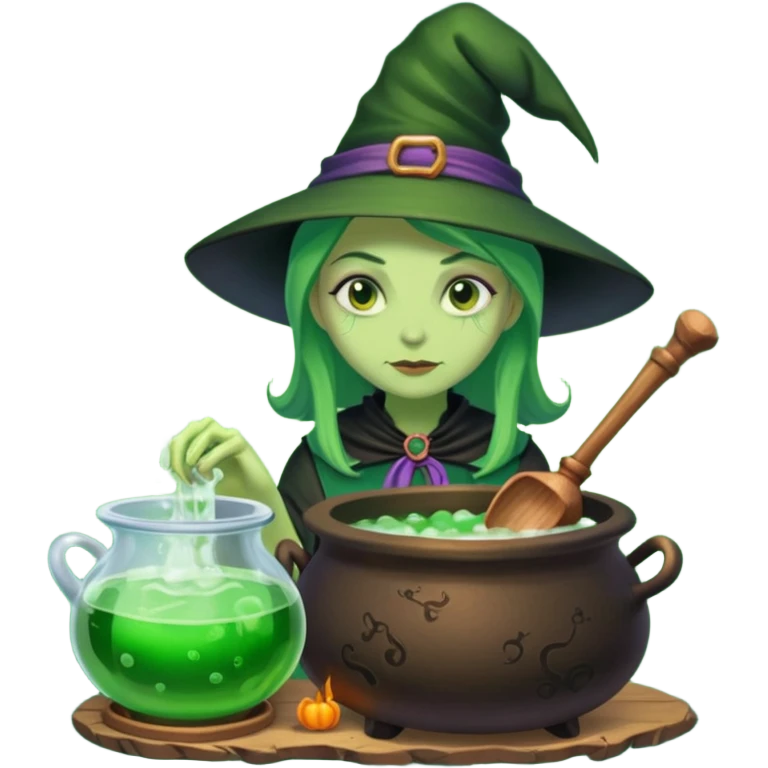 green witch cooking potion emoji