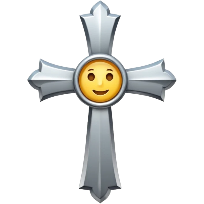Croix église en métal emoji