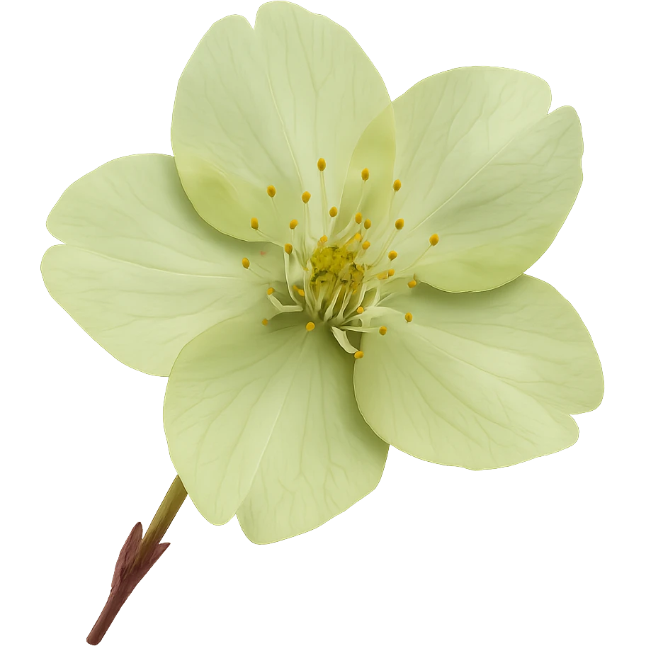 show green one cherry blossom, remove background emoji