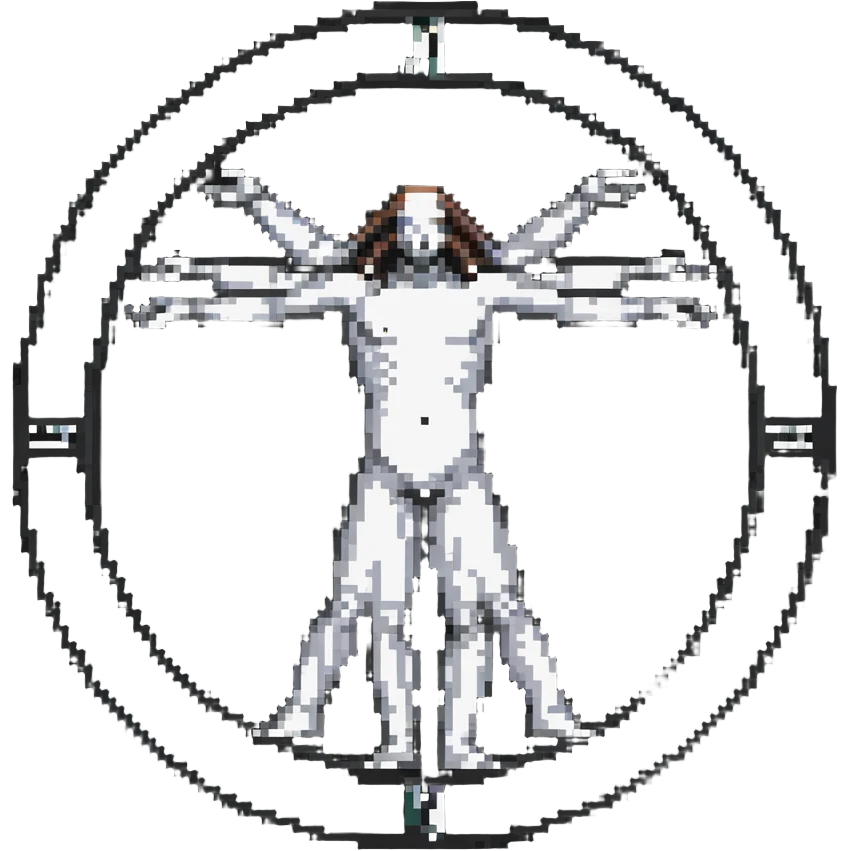 Vitruvian Man drawing by Leonardo da Vinci emoji