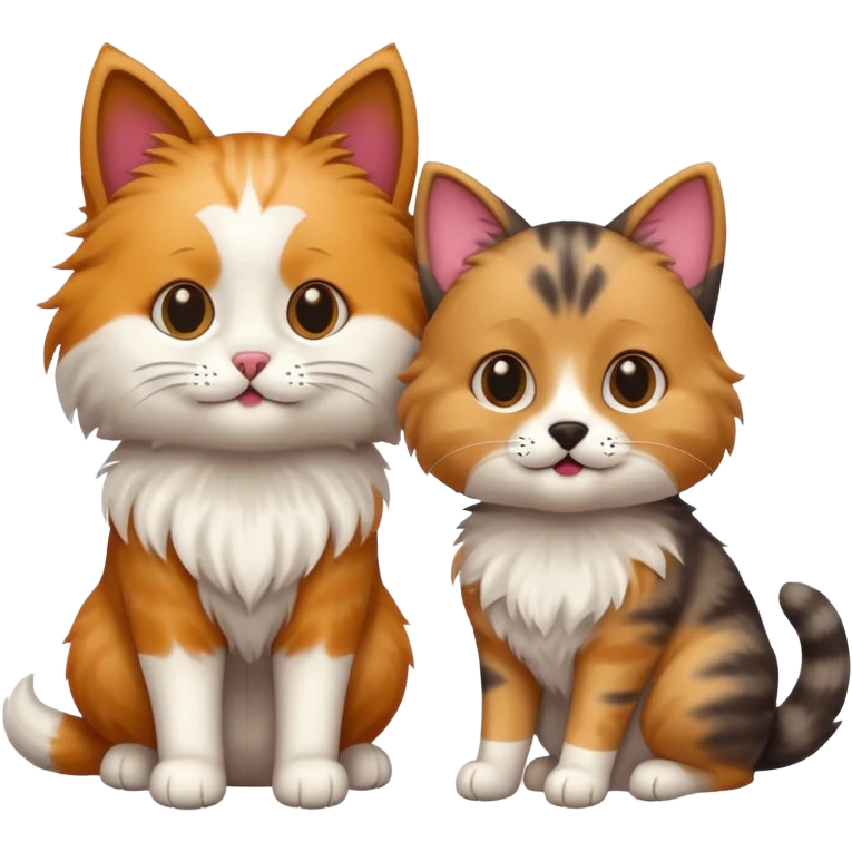 Cat and dog emoji