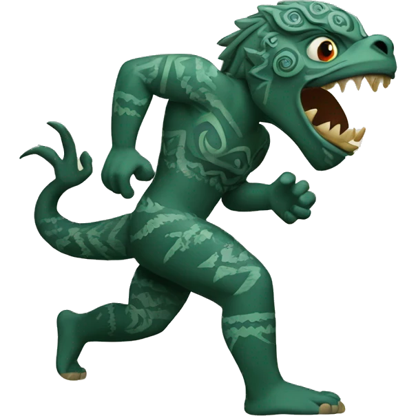 Māori taniwha doing a pukana   emoji