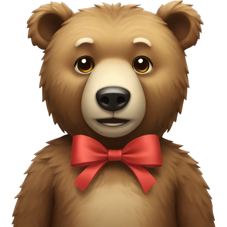 A bear with a bow emoji