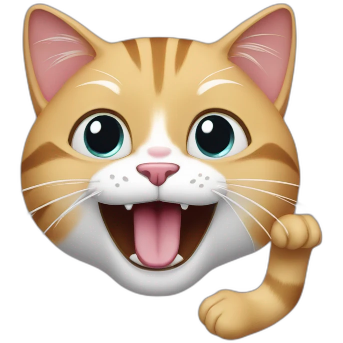 cat qui fait un doigt emoji