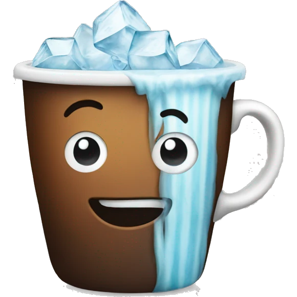 coffee with ice emoji