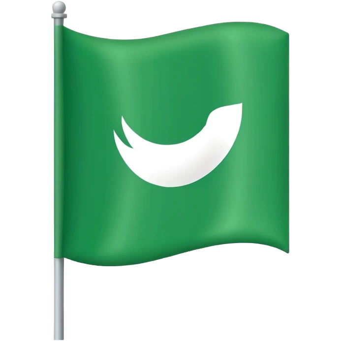 Square flag that is green emoji