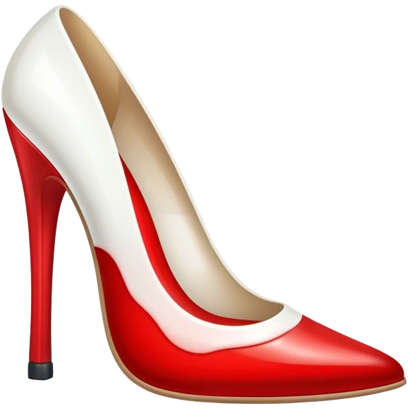 a full red heel with a white liquid on sole emoji