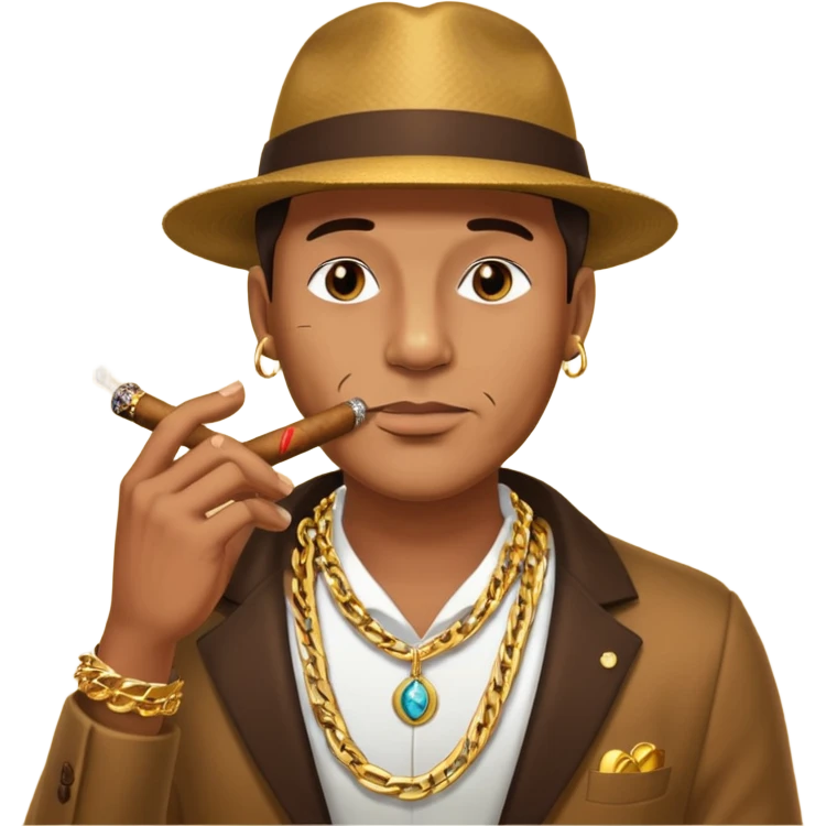 guy smoking cigar with grills emoji