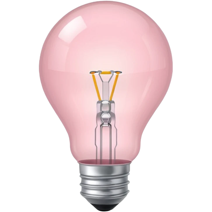 light pink light bulb minimal design emoji